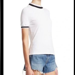 NEVER WORN ALEXANDER WANG STRIPED RIB KNIT TOP. SIZE M